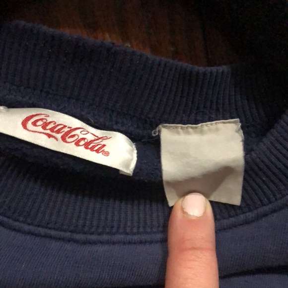 True Vintage Coca Cola Sweatshirt navy - Picture 5 of 8